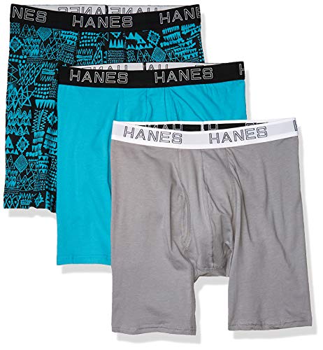 Hanes Ultimateö Men'S Comfort Flex Fit Cotton/Modal Boxer Briefs Assorted 3-Pack