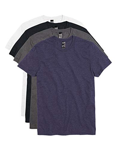 Hanes Men'S Garment Washed Crewneck Short-Sleeved T-Shirt Assorted 4-Pack