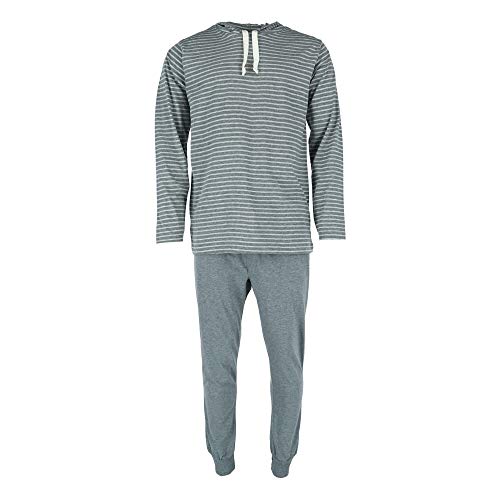 Hanes Men'S 1901 Heritage Striped Hoodie With Jogger Pant Set