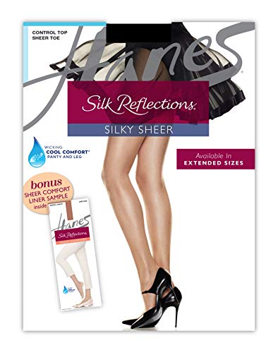 Hanes Silk Reflections Pantyhose Sheer Liner Bonus Pack