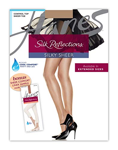 Hanes Silk Reflections Pantyhose Sheer Liner Bonus Pack