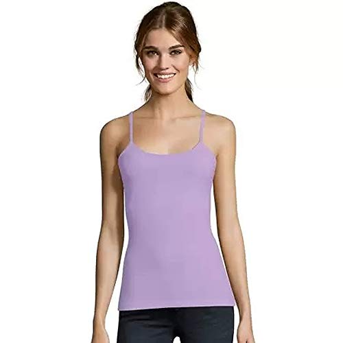 Hanes Women'S Stretch Cotton Cami With Built-In Shelf Bra